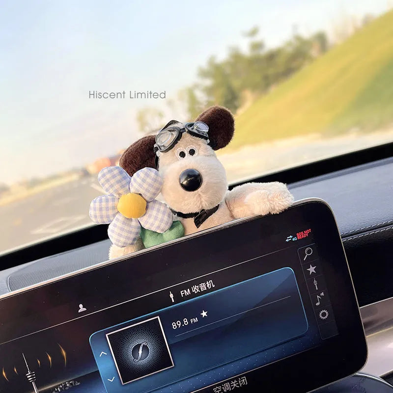 Cotton cartoon pilot dog car seat block decoration doll on vehicle seat