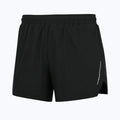Men's straight-cut quick-dry polyester running shorts in grey, black, green, and blue colours.