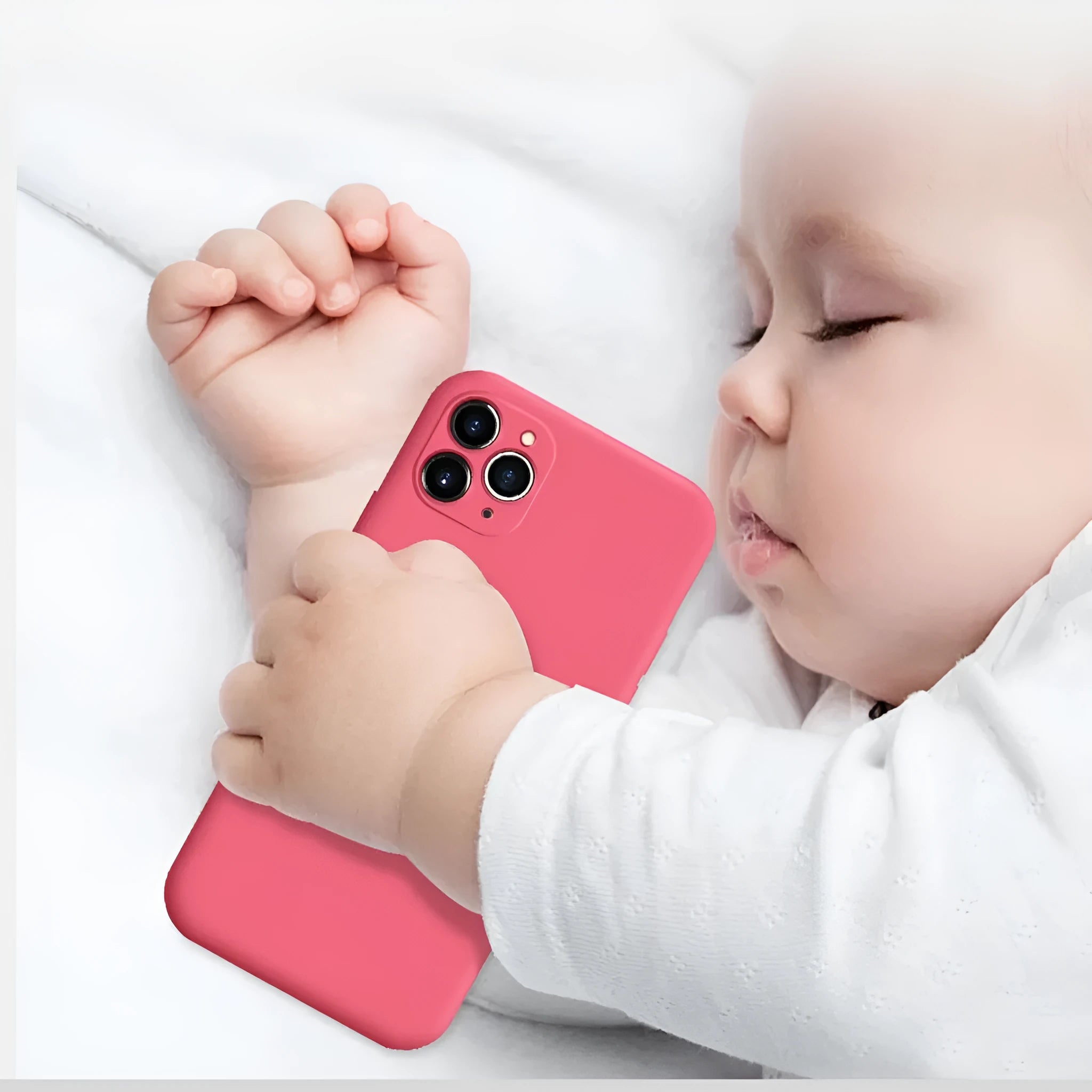Liquid silicone phone case for iPhone 15 in black with fine-hole cutouts and anti-fingerprint surface