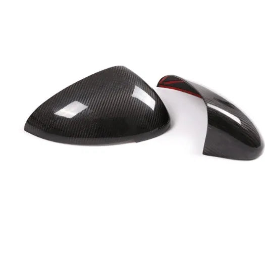 Pair of black carbon fibre Porsche Macan mirror covers for 2014-2022 models
