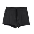 Men's white and black quick-drying nylon shorts for summer sports.