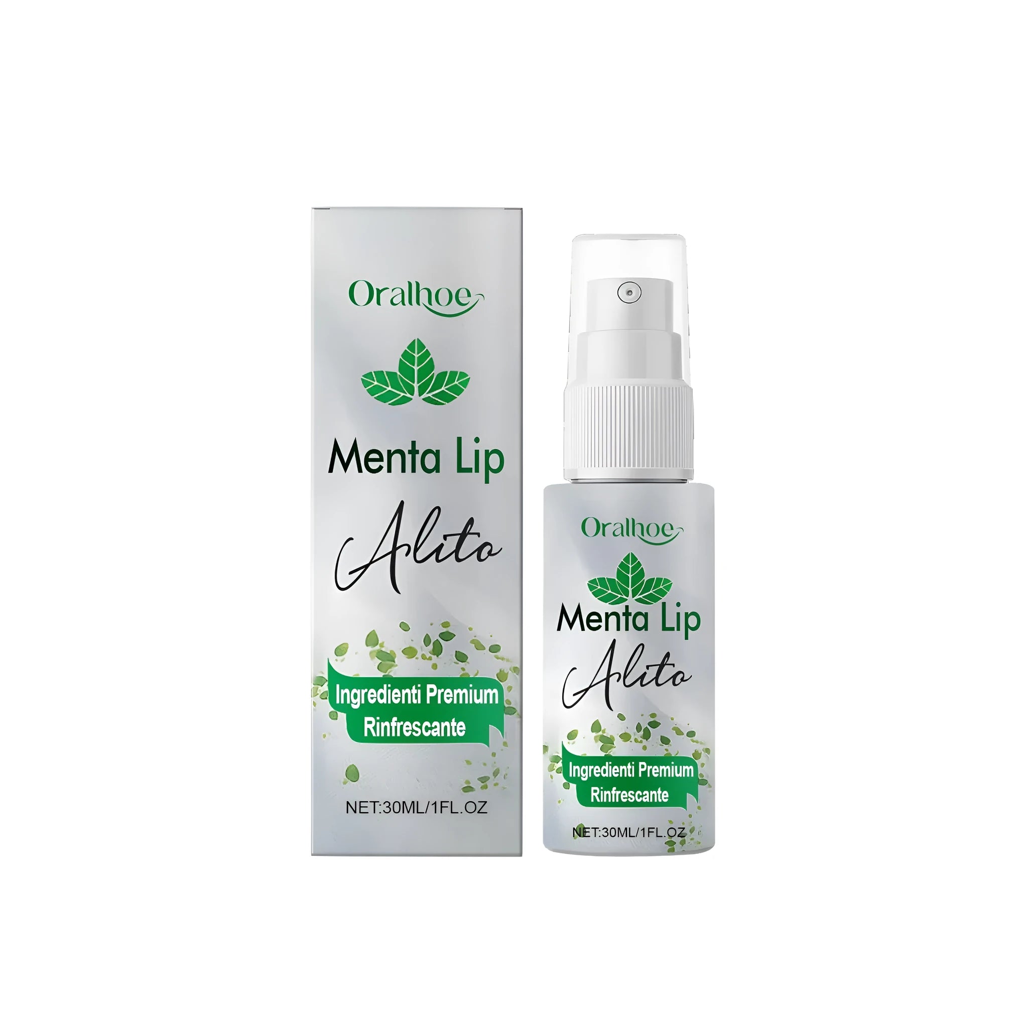 30ml oral freshening spray bottle with mint extract for bad breath removal