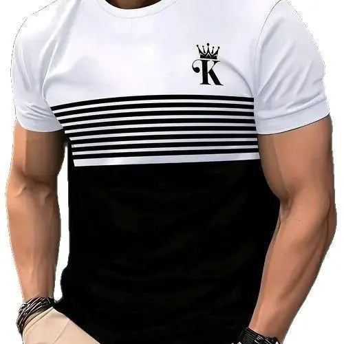 Men's loose fit casual polyester T-shirt in multiple colours with short sleeves
