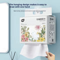 Disposable soft towel roll with 100 sheets and removable hanging for bathroom storage
