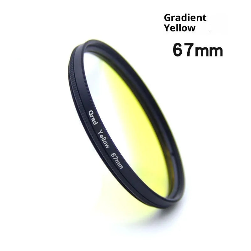 52mm gradient mirror camera filter in gray and blue for travel photography
