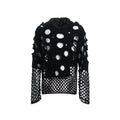 Men's black hoodie with pearl decoration and hooded collar in loose fit for spring
