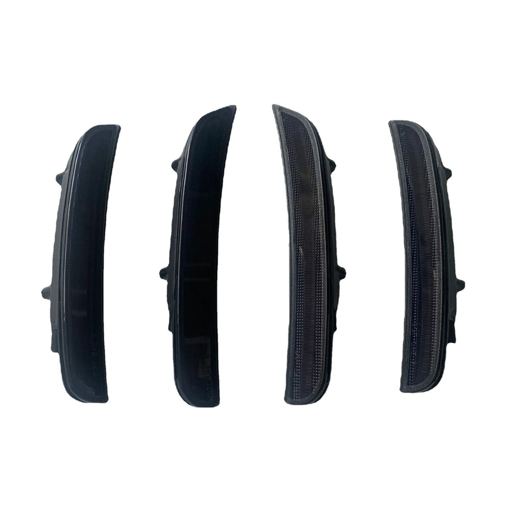 Set of four Dodge Challenger Charger side marker lights: two amber for front, two red for rear.