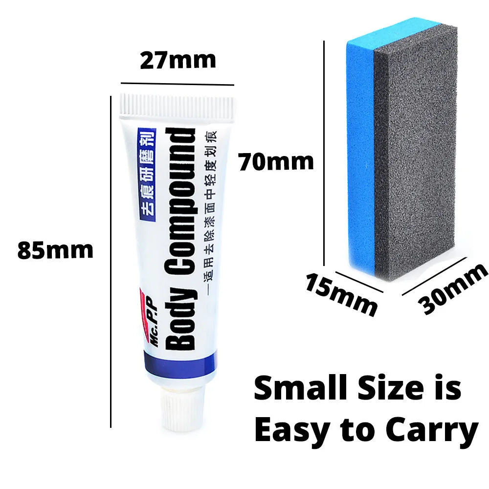 Mild scratch repair paste for car paint with white sponge applicator kit