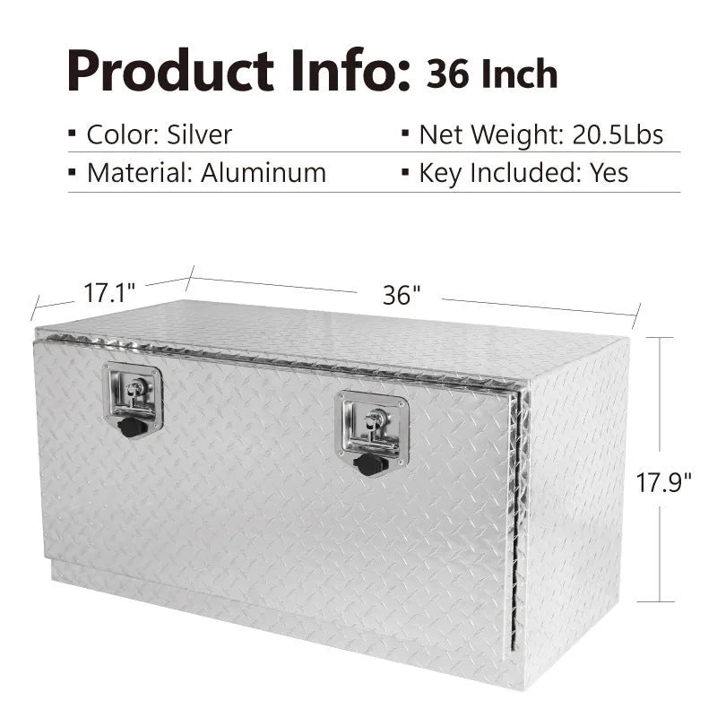 Black 26-inch aluminium alloy T casting toolbox for professional tool storage.