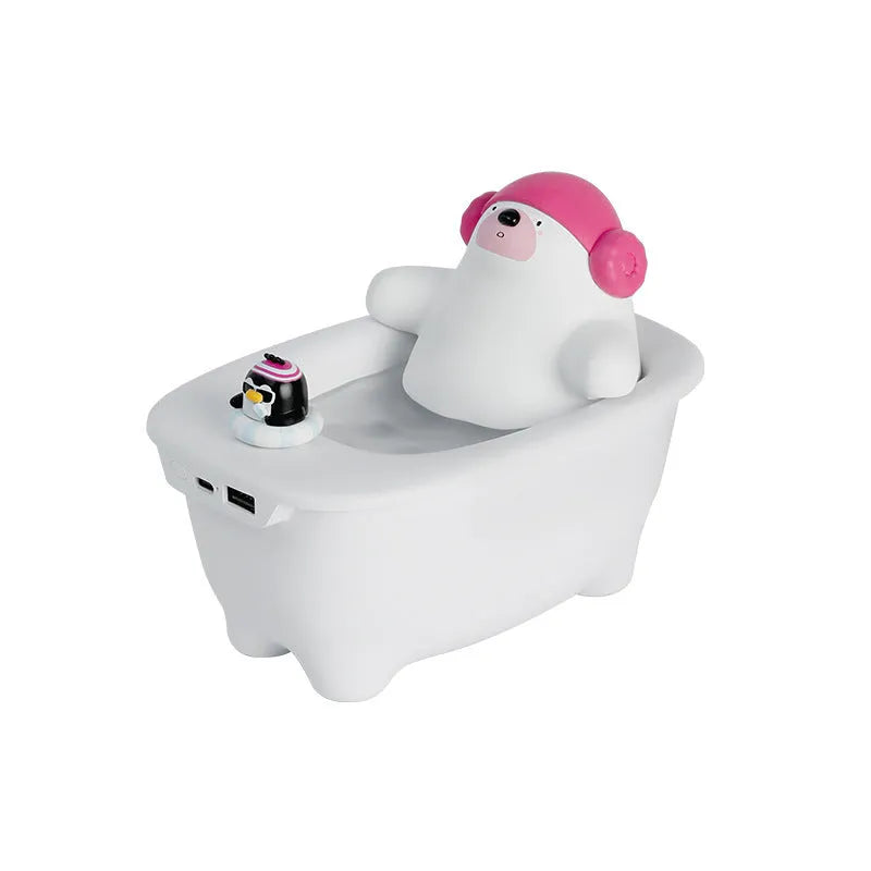 White USB humidifier with 550ml water tank and mist output