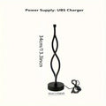 Black aluminium desk lamp with touch controls and three-colour dimming button
