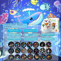 ONEFIRE dinosaur egg starry sky projection night light with 21 pictures