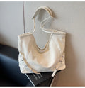 Retro large capacity shoulder bag in PU, horizontal square shape, double straps, colour black