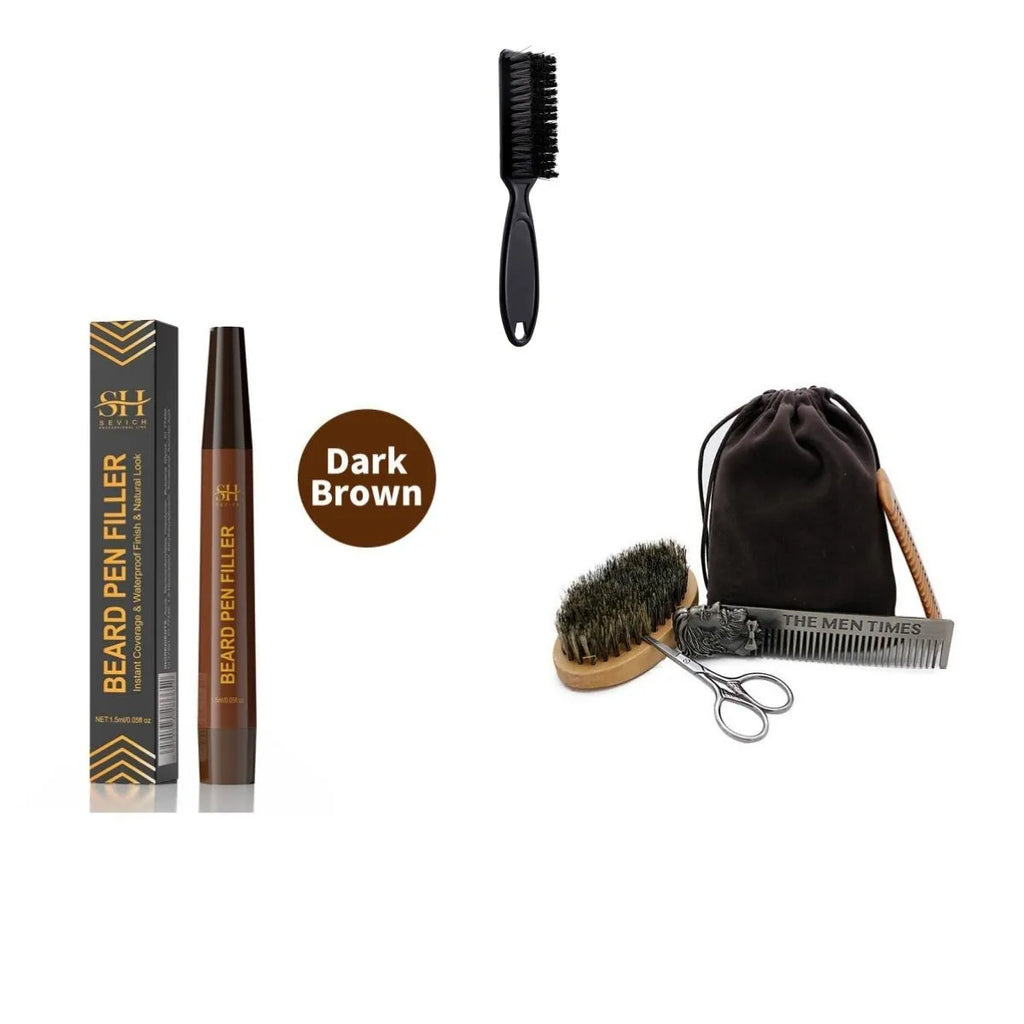 Men's black sweatproof eyebrow pencil for beard and brow definition