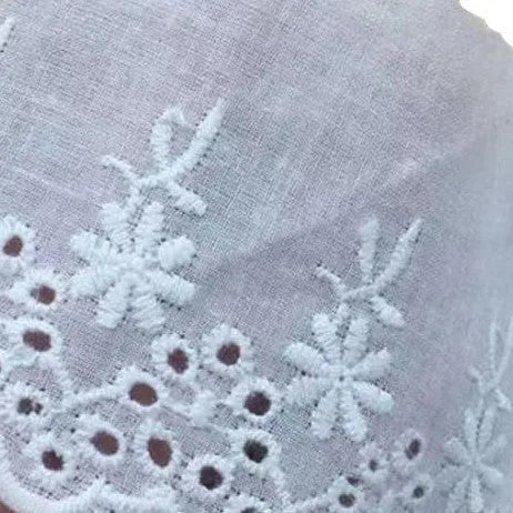 Cotton embroidered lace trim in four width styles for DIY clothing accessories
