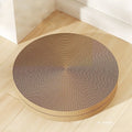 55cm round green cardboard cat scratching board with corrugated paper inserts and cat nest design