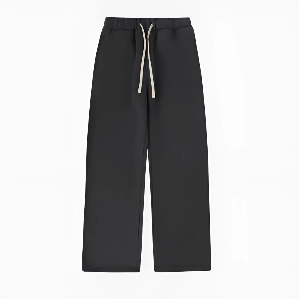 Men's loose fit fleece-lined sweatpants with elastic drawstring waistband in multiple colour options
