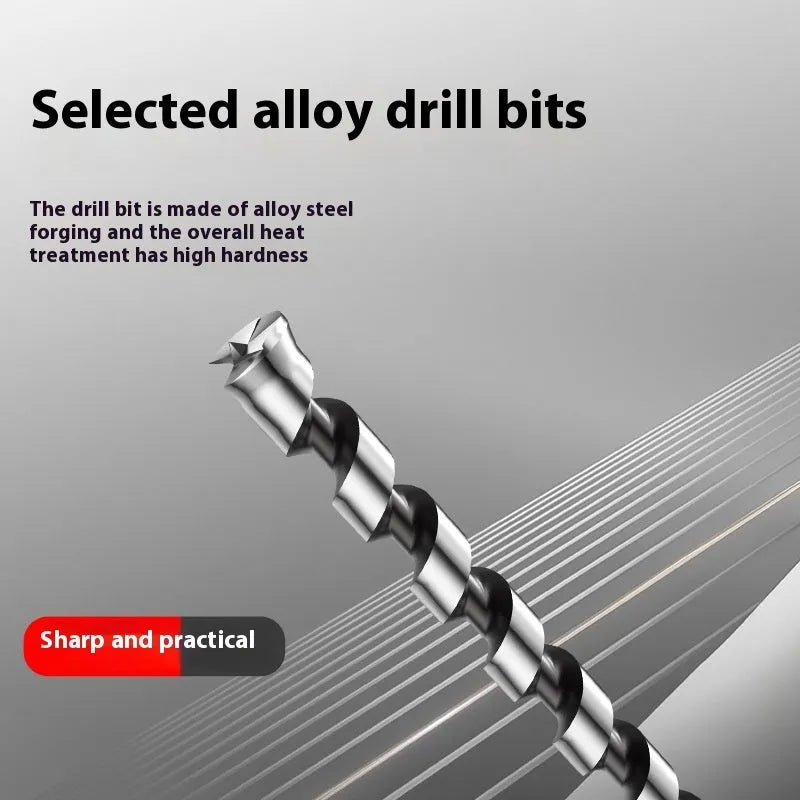 Carbon steel square hole drill bit and core set measuring 12.7mm for woodworking.