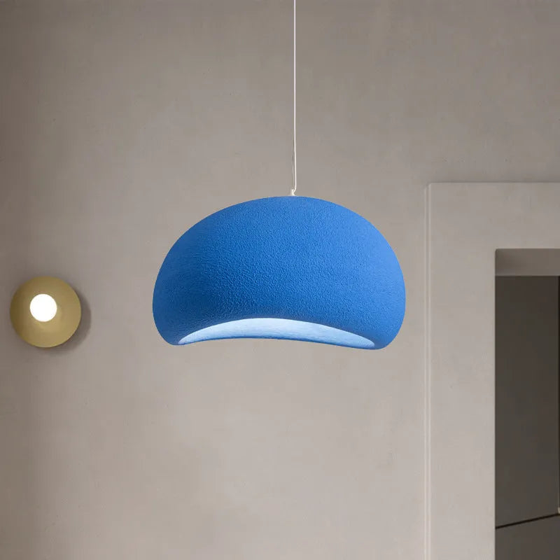 Modern simplicity chandelier handmade from high density polystyrene, 50cm diameter, orange colour option, for commercial use