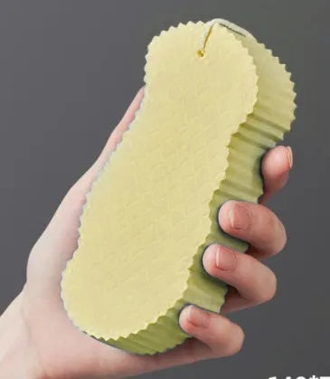 3D fish scale pattern bath sponge ball in soft sponge material for gentle body exfoliation