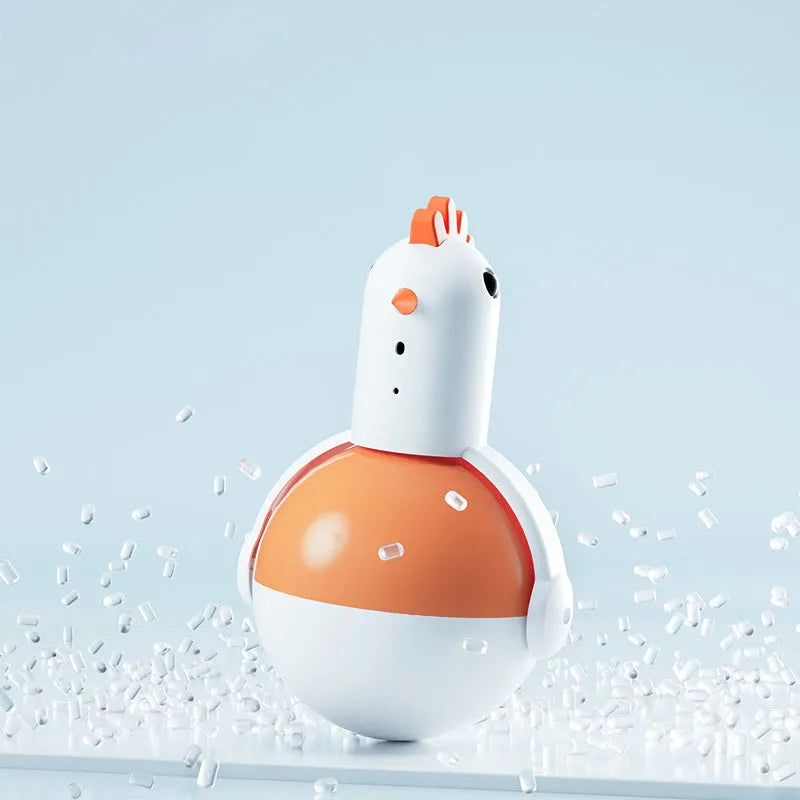 Green and orange electric cat toy with automatic induction switch and self-balancing movement