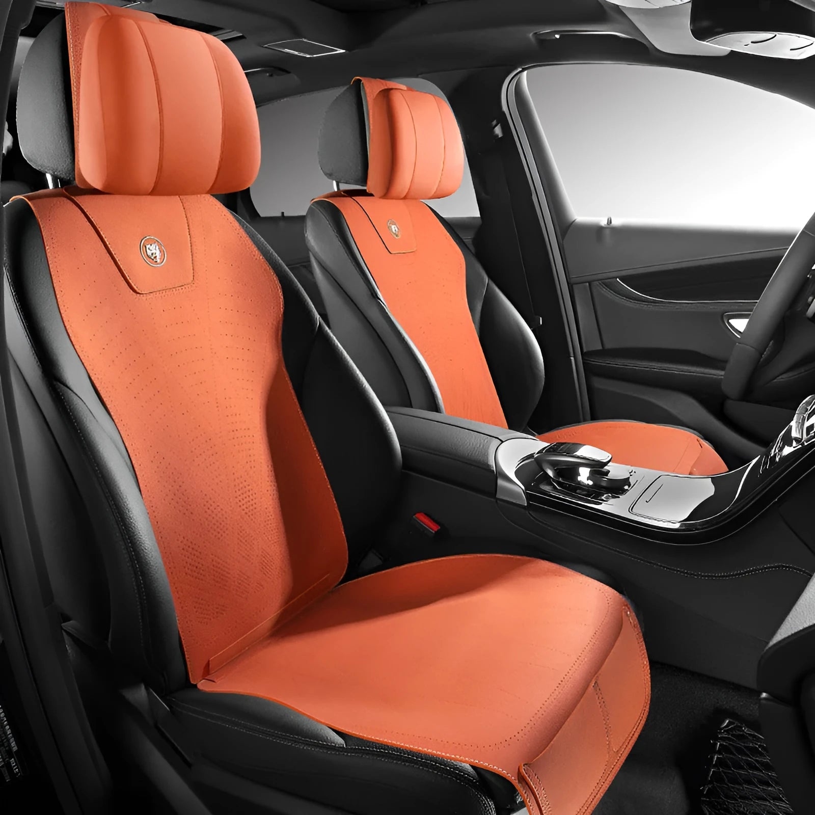 Ultra thin tailored leather car seat cover with gradient hole design in multiple colour options