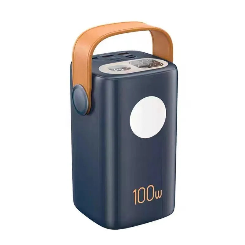 60000mAh super fast charge power bank with PVC shell, creative design, available in black