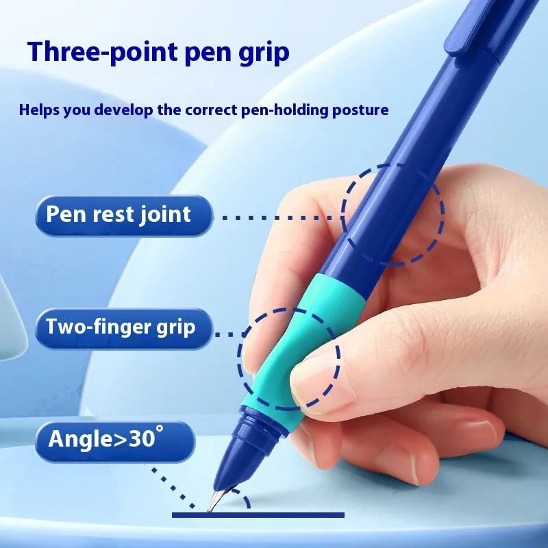 Student posture correction pen with ergonomic plastic grip in four colour options