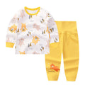 Cotton baby underwear set with top and pants, sizes 66cm to 110cm, Class A, moisture wicking