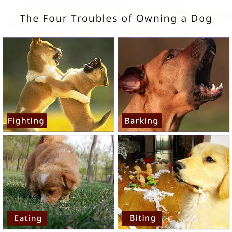 Adjustable dog muzzle mouth cover for barking control and bite prevention in black