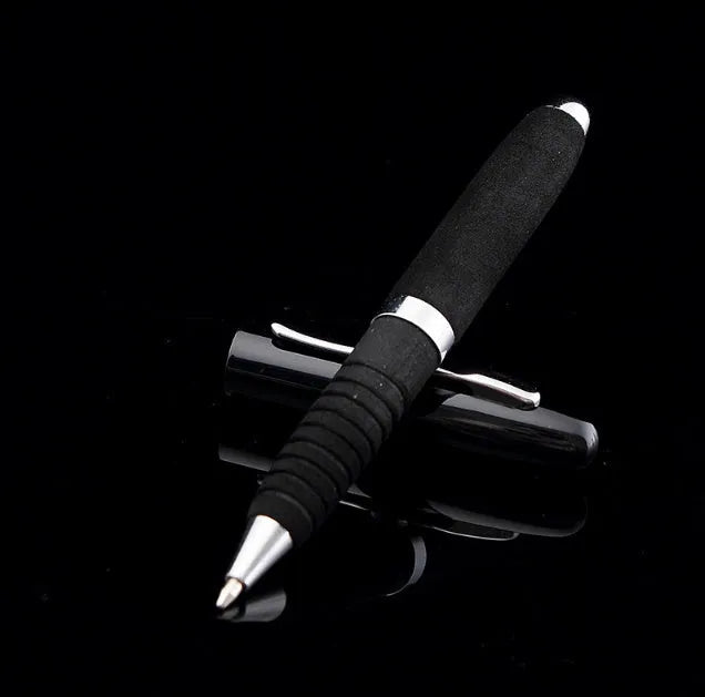 Metal-capped EVA ballpoint pen with a 1.0mm bullet tip, shown in a choice of ink colours.