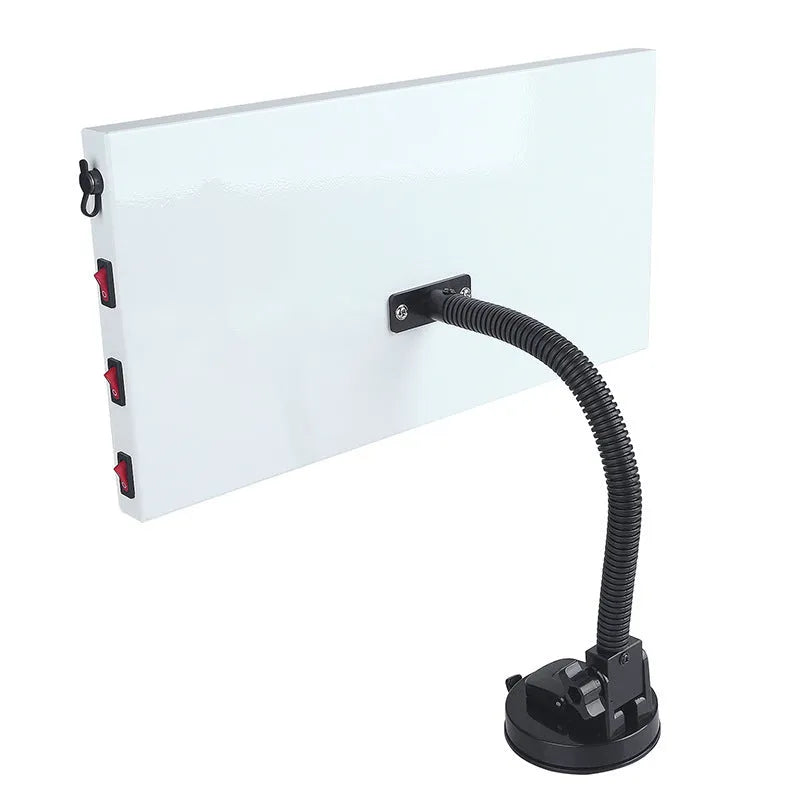 White car dent repair detector kit with concave inspection light