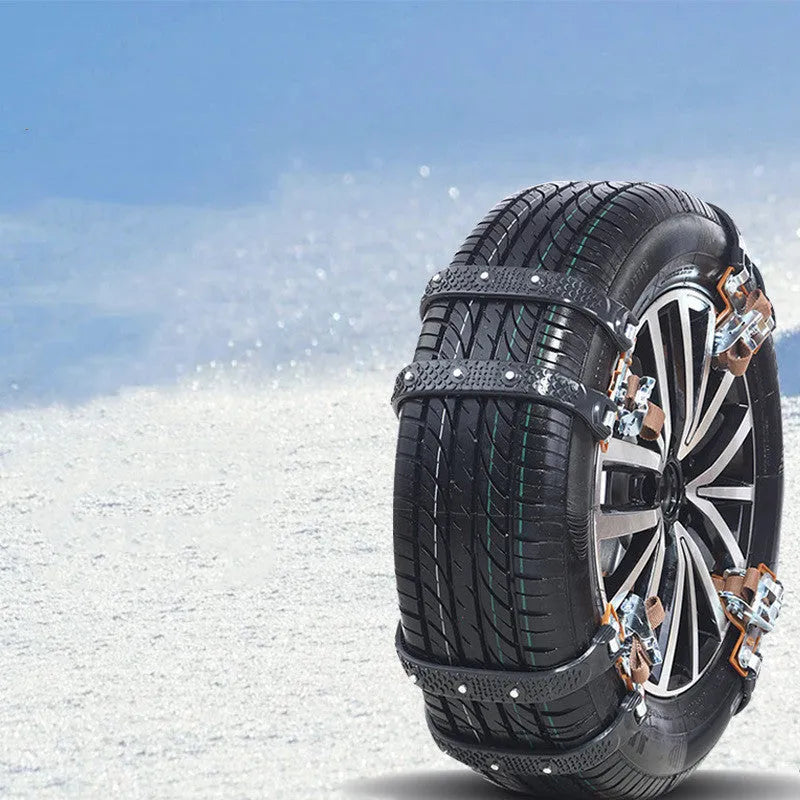 Black Pisces Snow Chain 8765 thickened anti-slip car tyre chain, TPU and manganese steel, 40.3cm by 13cm for GM vehicles