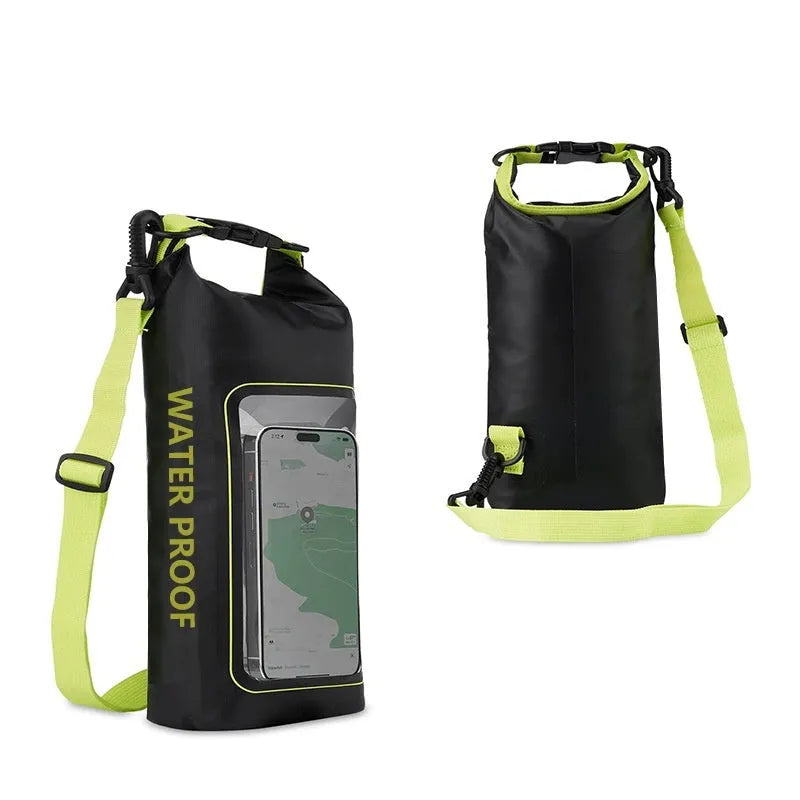 2L waterproof crossbody bag for mobile phone protection during swimming and beach activities