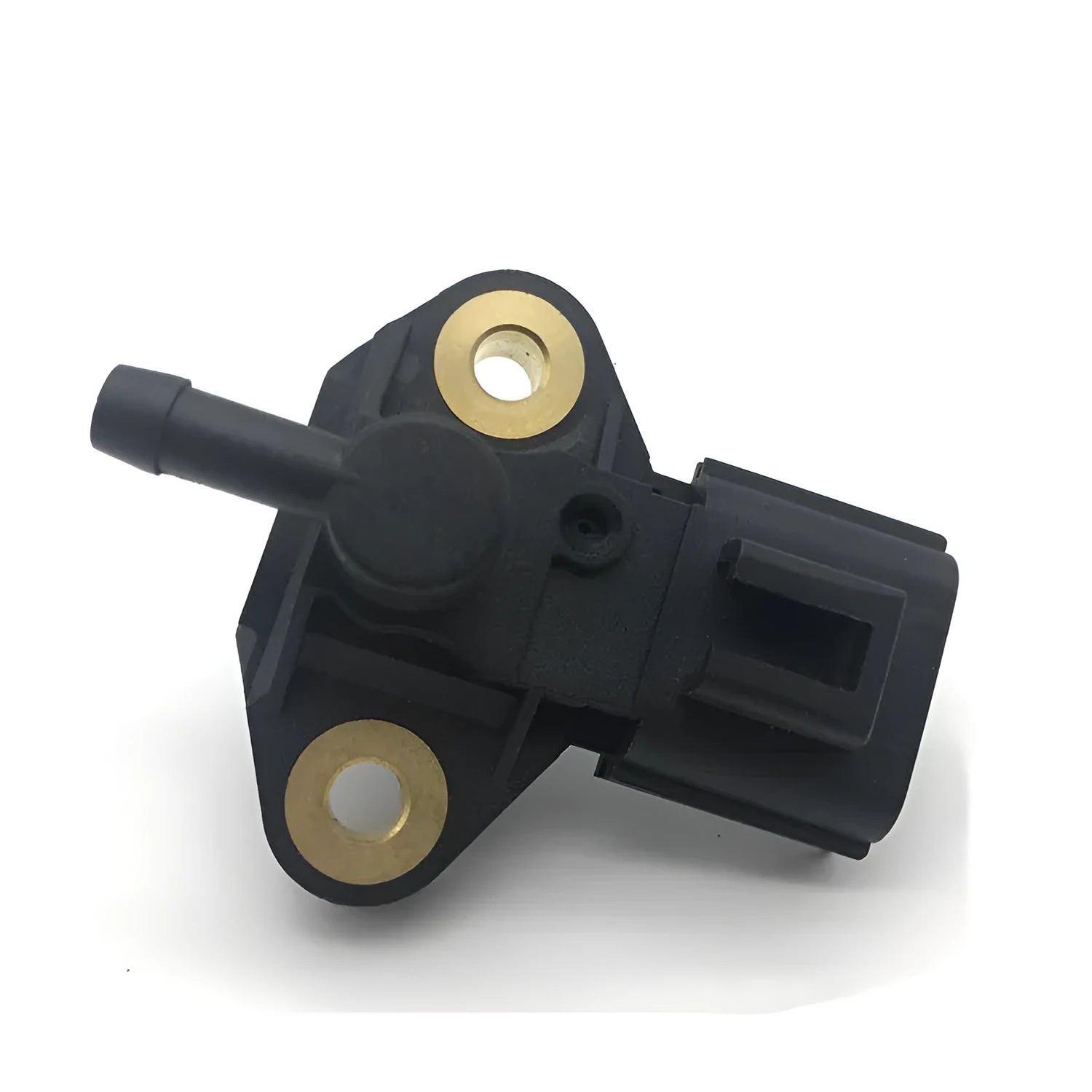 Black intake pressure sensor for Ford and Lincoln vehicles with automotive connections