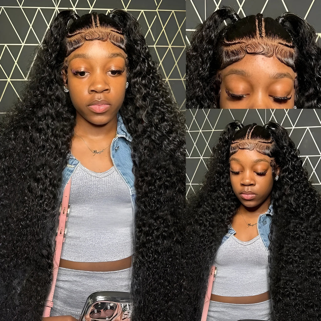 13x6 front lace wig medium long curly hair side bangs high temperature fibre multiple colours and lengths