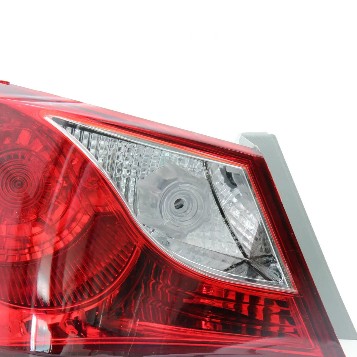 Hyundai Sonata outer tail light half assembly with red LED lights and ABS plastic housing.