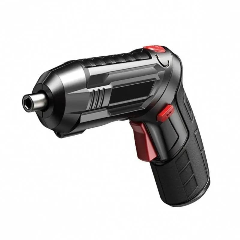 Compact electric screwdriver with lithium battery and utility bag for DIY tasks