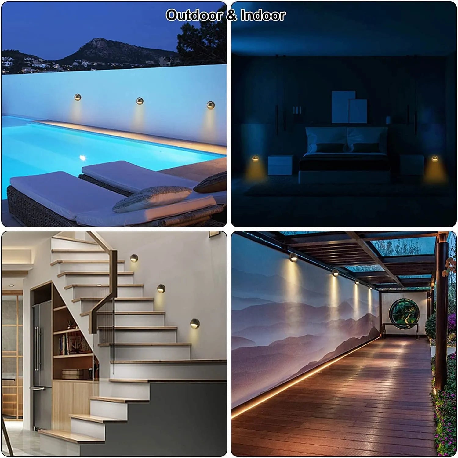 Low voltage outdoor step light with IP67 rating, measuring 96mm by 55mm, for garden and path illumination.