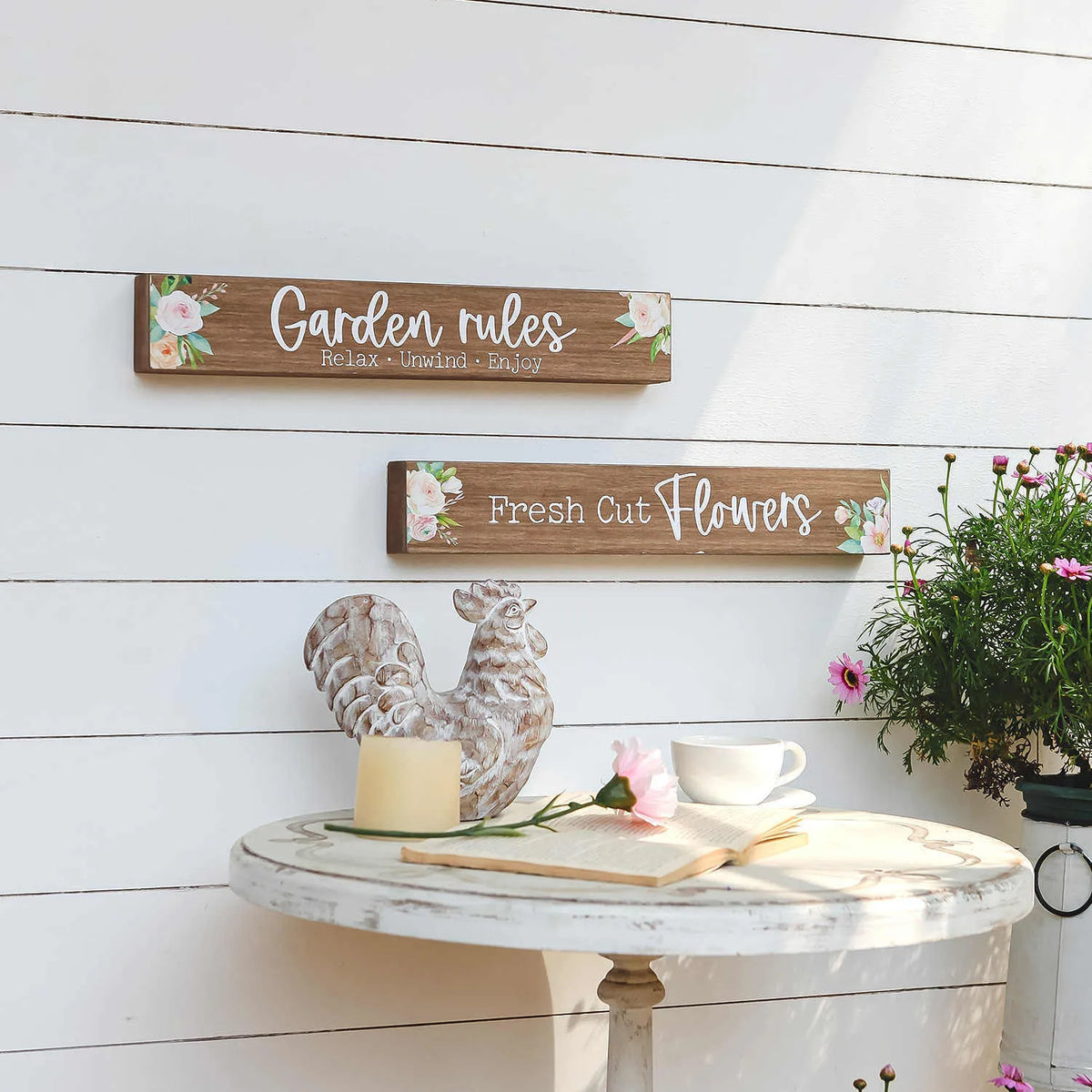 American country wooden word plate wall decoration hanging sign with natural wood texture