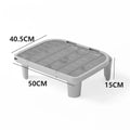 Plastic cat litter mat with anti-slip silicone feet in milk yellow colour