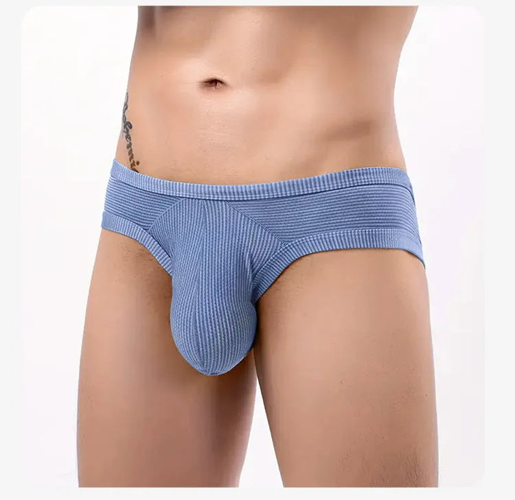 Men's cotton low waist briefs with hollow back sexy design in multiple colours