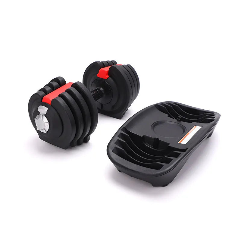 Intelligent automatic adjustable dumbbell with silicon steel and nylon ABS construction for home fitness