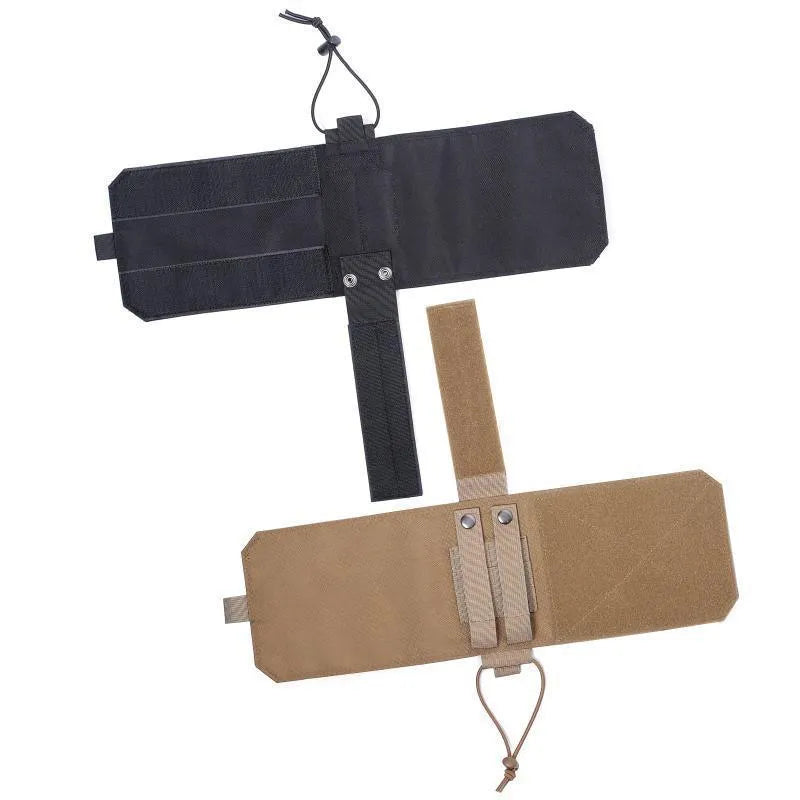 Adjustable outdoor thermal bottle cover in Oxford cloth, shown in black and khaki colours.