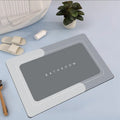 Oval diatom mud bath mat with natural rubber backing in Baikal blue colour