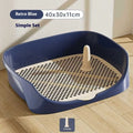 Automatic dog toilet in thick PP plastic compact 40x30x11cm retro blue colour