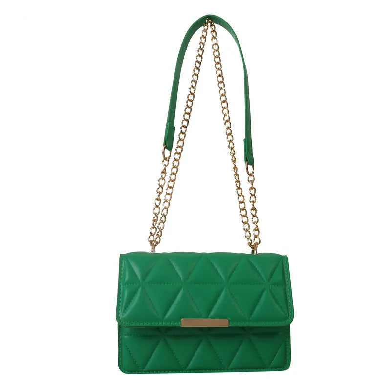 Women's casual retro messenger bag in PU leather, horizontal square shape, stitching details, available in six colours including black and khaki