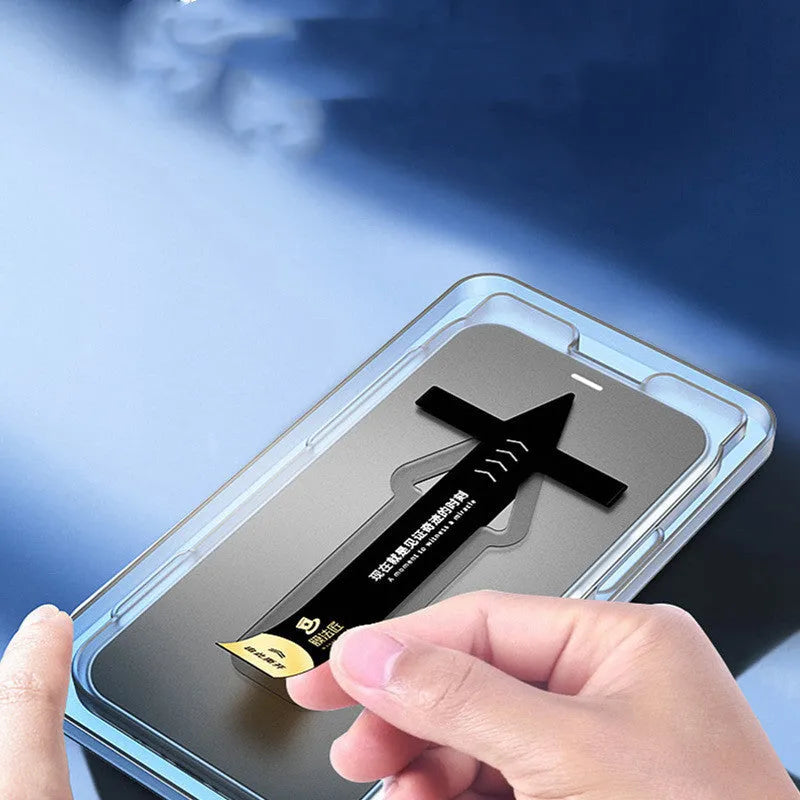 Anti-peep tempered glass screen protector for iPhone with privacy filter and anti-blue light