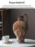 Handmade ceramic retro distressed vase decoration, multiple sizes available, vintage style