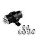 Aluminium petrol filter bracket for high flow filters in multiple colour options